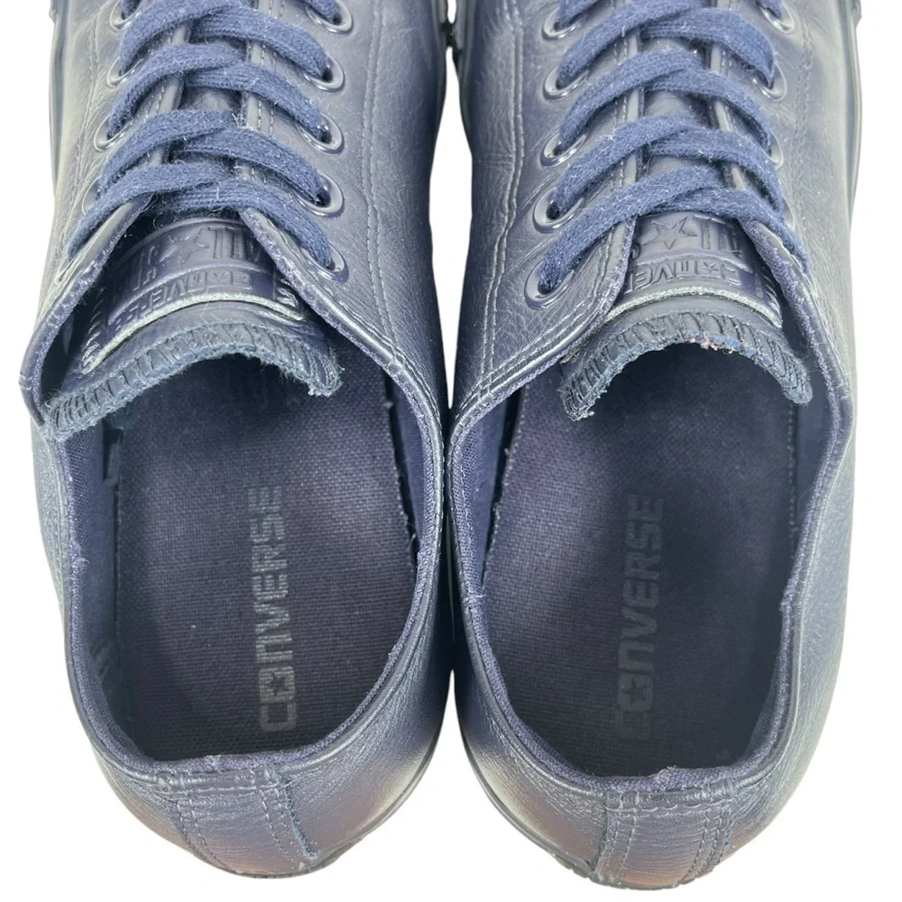 Converse Unisex Men 9.5 | Women 11.5 Chuck‎ Taylor Blue Leather Lo-Top Sneakers